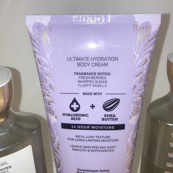 3X NEW Bath & Body Works Shower Gel & Body Cream SET Whipped Berry Meringue - Picture 6 of 6